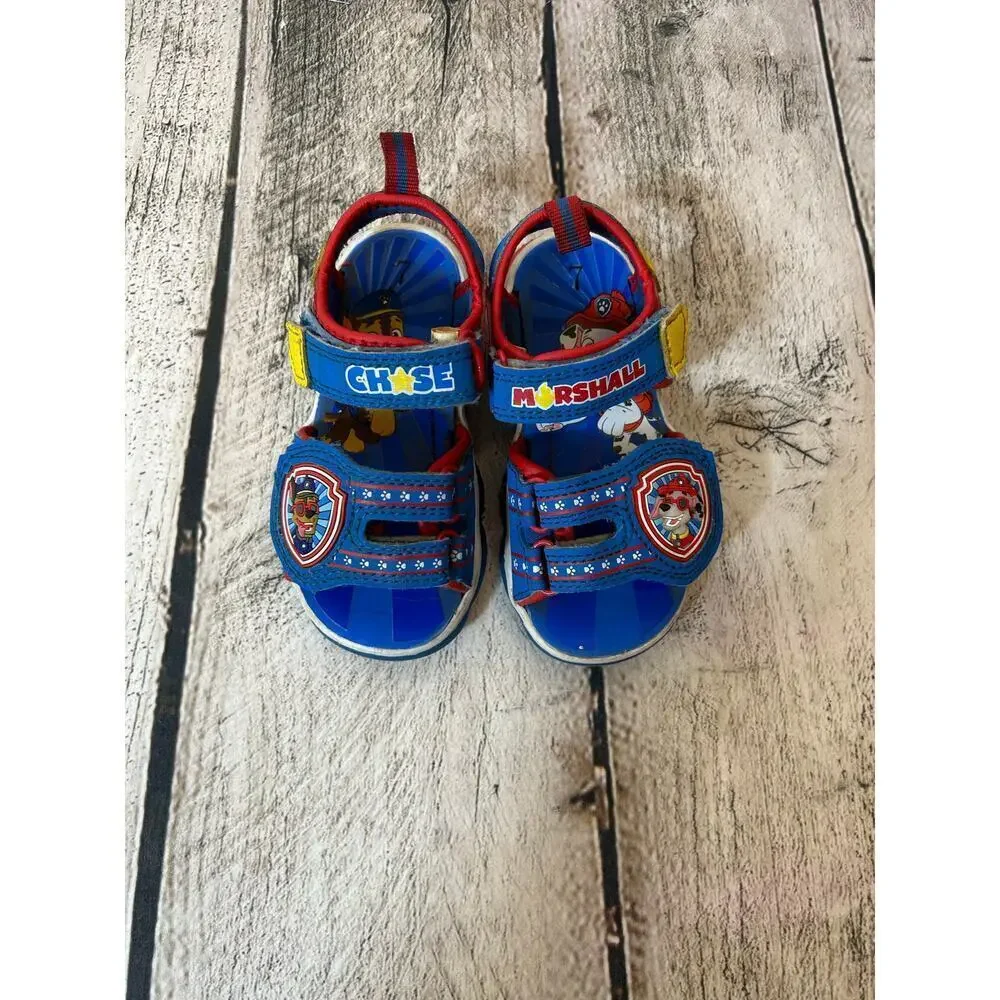 PAW PATROL Boy’s Lighted Open Toe Sandals / Size: 7